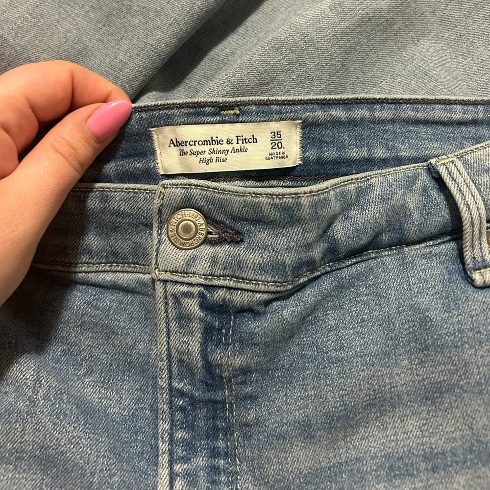 Abercrombie and Fitch Curve Love High Rise Super Skinny Ankle Jean Size 20 Long - Picture 6 of 6